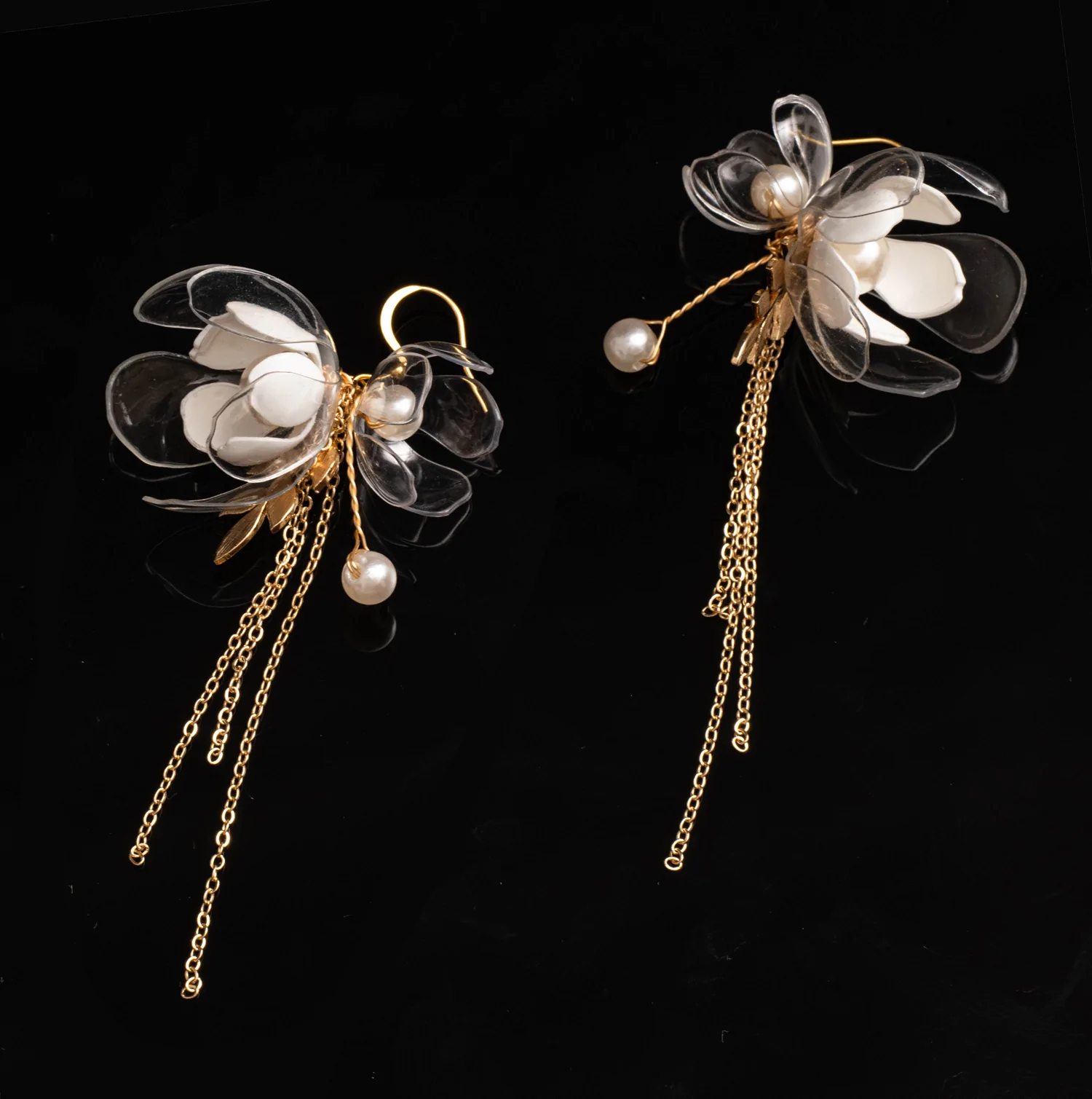 Triple-jasmine-drop-earrings-Upcycle-with-Jing